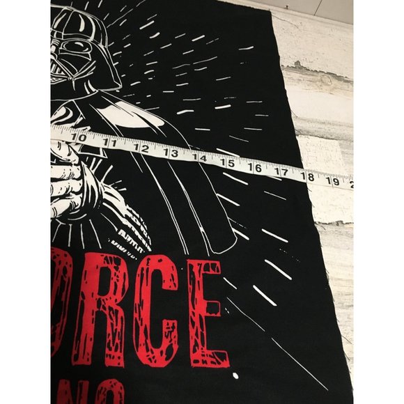 18”x22” The Force Is Strong With You black/red/white fabric - Picture 4 of 4